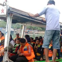Sat Polair Polres Kep. Seribu Laksanakan Pengamanan Didermaga Pulau Untung Jawa