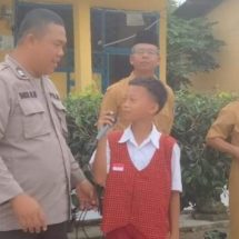 Polsek Buay Madang Himbau Pelajar Terkait Isu Penculikan Dalam Police Goes To School di SDN 1