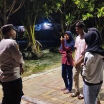 Polsek Kep. Seribu Utara Gelar Patroli Malam Ramadhan di Pulau Kelapa