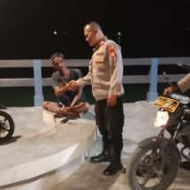 Polsubsektor Pulau Harapan Melaksanakan Patroli Malam Polri Presisi untuk Ciptakan Kondisi Aman