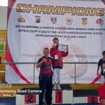 Prajurit Yonarmed 3/NP Raih Juara Pertandingan Karate Kapolres CUP OPEN II TA. 2023