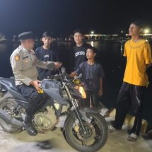 Patroli Malam Polsek Kepulauan Seribu Utara Beri Himbauan Kenakalan Remaja