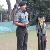 Penuh Semangat Seluruh Prajurit Menarmed 2 Putra Yudha Laksanakan Upacara Bendera