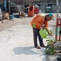 Bhabinkamtibmas Pulau Panggang dan Pulau Pramuka Giat Tanam Pohon Demi Lingkungan Bersih dan Sehat