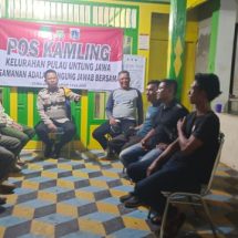 Bhabinkamtibmas Pulau Untung Jawa dan Satpol PP Gelar Pengecekan Keamanan dan Konsolidasi Jelang Pemilu 2024