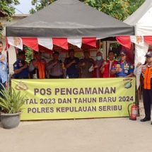 Polsek Kep. Seribu Selatan Jaga Keamanan Melalui Giat Operasi Kepolisian Lilin Jaya 2023 dan Tahun Baru 2024