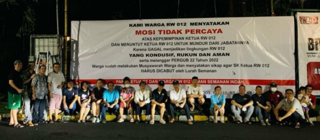 Mosi Tidak Percaya, Para Ketua RT dan Warga Menuntut RW. 012 Semanan Mundur dari Jabatannya