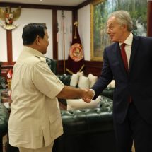 Menhan Prabowo Terima Kunjungan Mantan PM Inggris Raya Tony Blair, Diskusi Isu Global